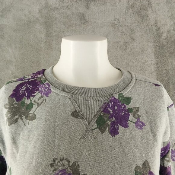 NWT KAREN SCOTT Floral Fleece Cozy Sweatshirt Pullover Small(4-6) Cotton Blend - Picture 3 of 13